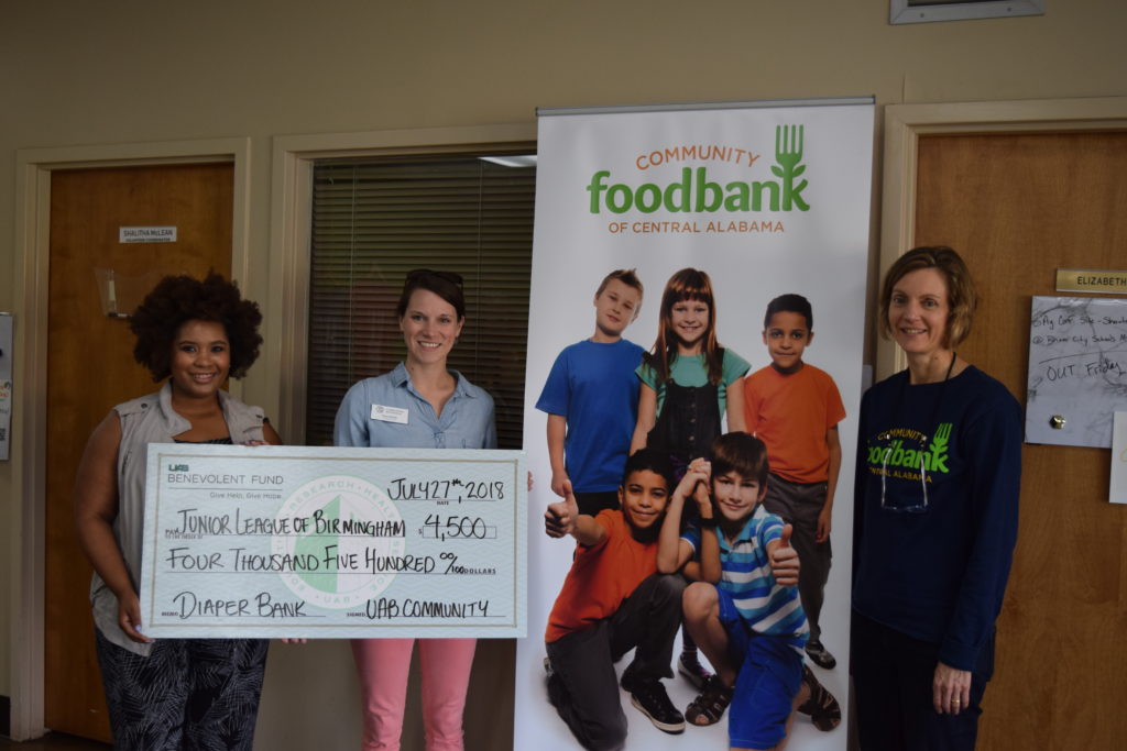 UAB BENEVOLENT FUND GRANTS JLB DIAPER BANK 4,500 JL Birmingham